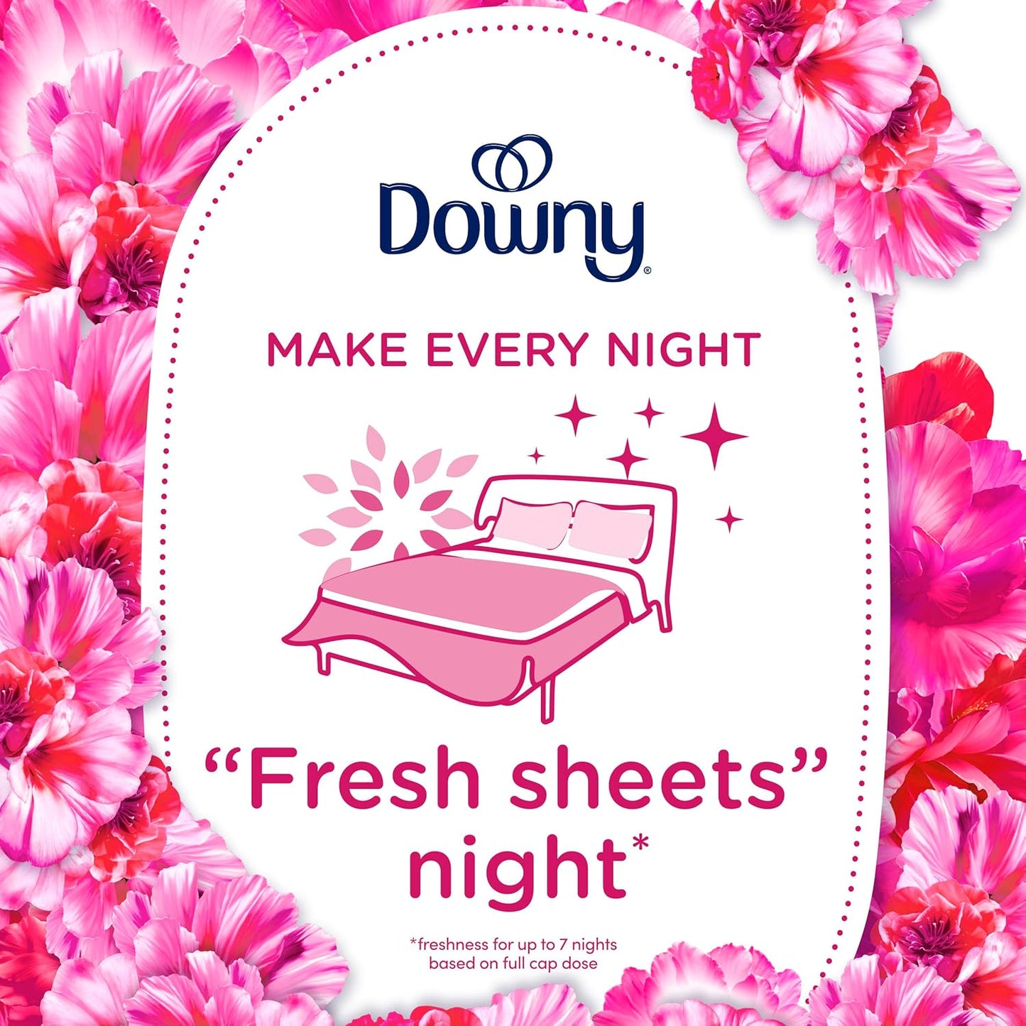 Downy April Fresh Liquid Fabric Softener – Self-Care Laundry for Bedroom Linens, Long-Lasting Floral Scent