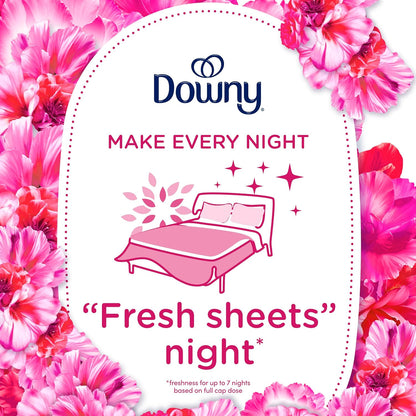 Downy April Fresh Liquid Fabric Softener – Self-Care Laundry for Bedroom Linens, Long-Lasting Floral Scent
