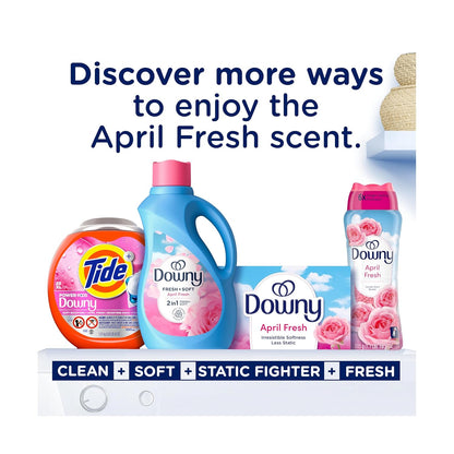 Downy April Fresh Liquid Fabric Softener – Self-Care Laundry for Bedroom Linens, Long-Lasting Floral Scent