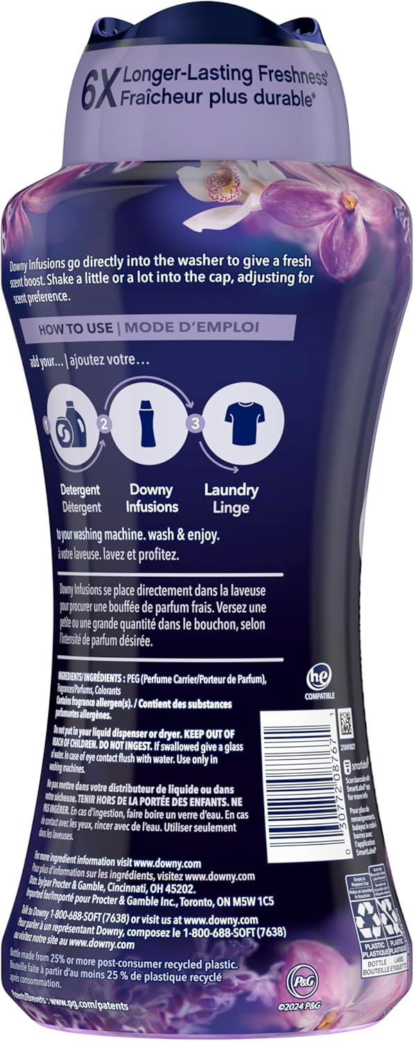 Downy Calm In Wash Laundry Scent Booster Beads for Premium Linen Care, Elevated Lavender Vanilla Fragrance for Master Bedroom