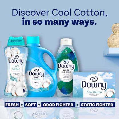Downy Cool Cotton In-Wash Scent Booster Beads – 24 oz Premium Laundry Fragrance Upgrade for Master Closet and Hotel-Fresh Linens