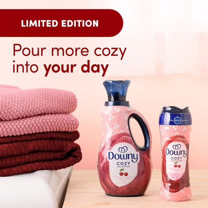 Downy Cozy Collection Cherry Jubilee Scent Booster Beads – Premium Limited Edition Laundry Beads for Elevated Home, 7.8 oz