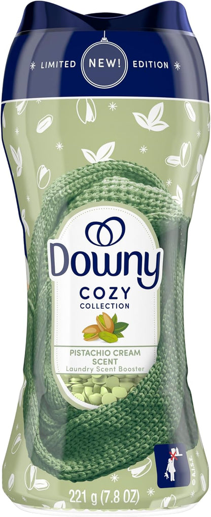 Downy Cozy Collection In-Wash Scent Booster Beads – Pistachio Cream Hostess Gift for Housewarming & Holiday Self-Care, 7.8 oz Limited Edition