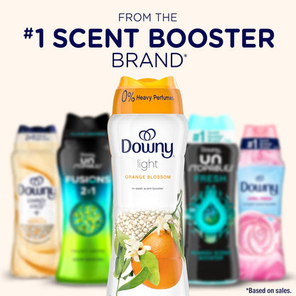 Downy Light Laundry Scent Booster Beads Orange Blossom – No-Guesswork In-Wash Scent Beads for an Effortless Capsule Wardrobe Laundry