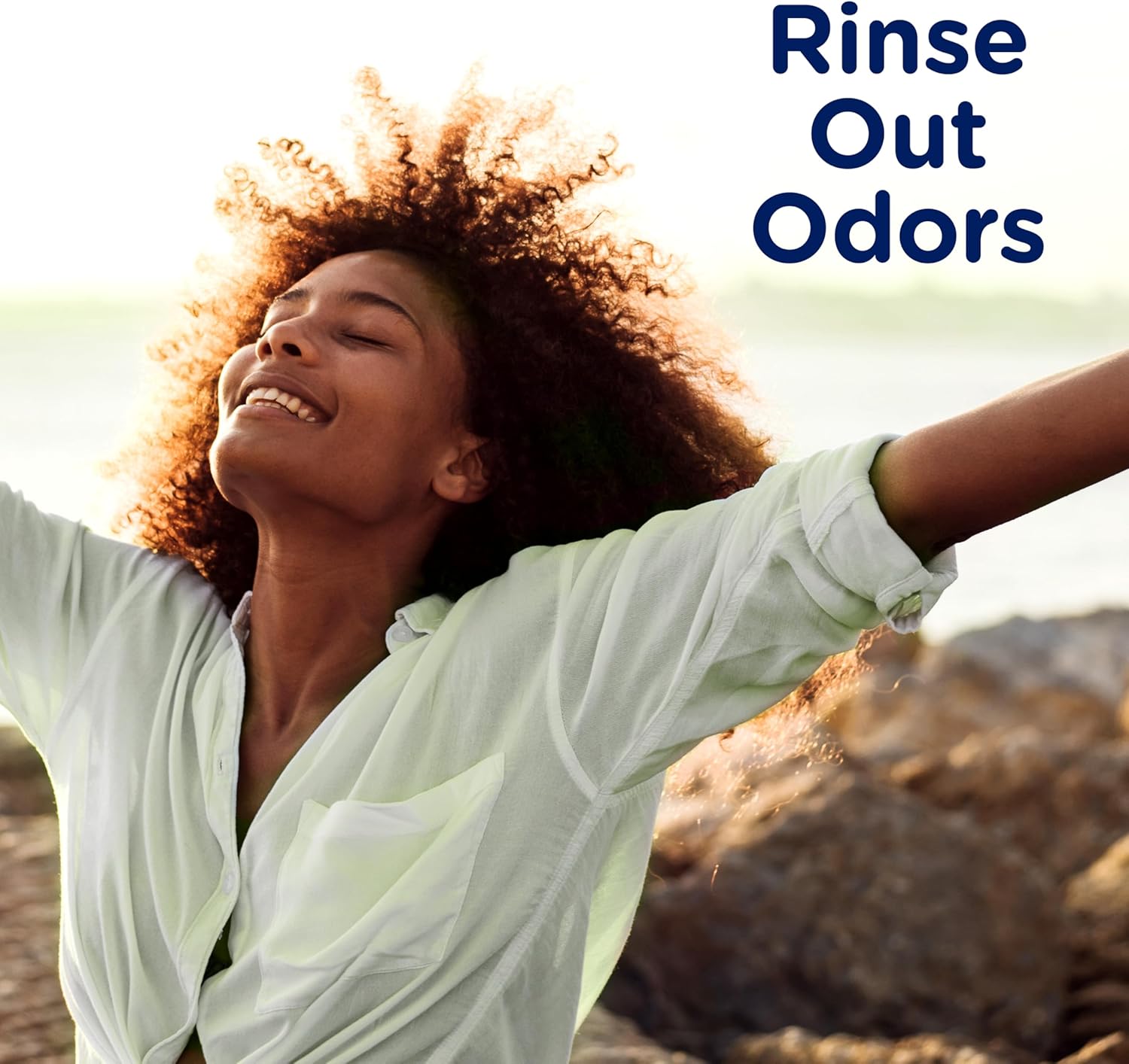 Downy Rinse Laundry Odor Remover, Active Fresh Scent – Low-Irritant Laundry Rinse for Allergy-Prone Skin and Sensitive Households