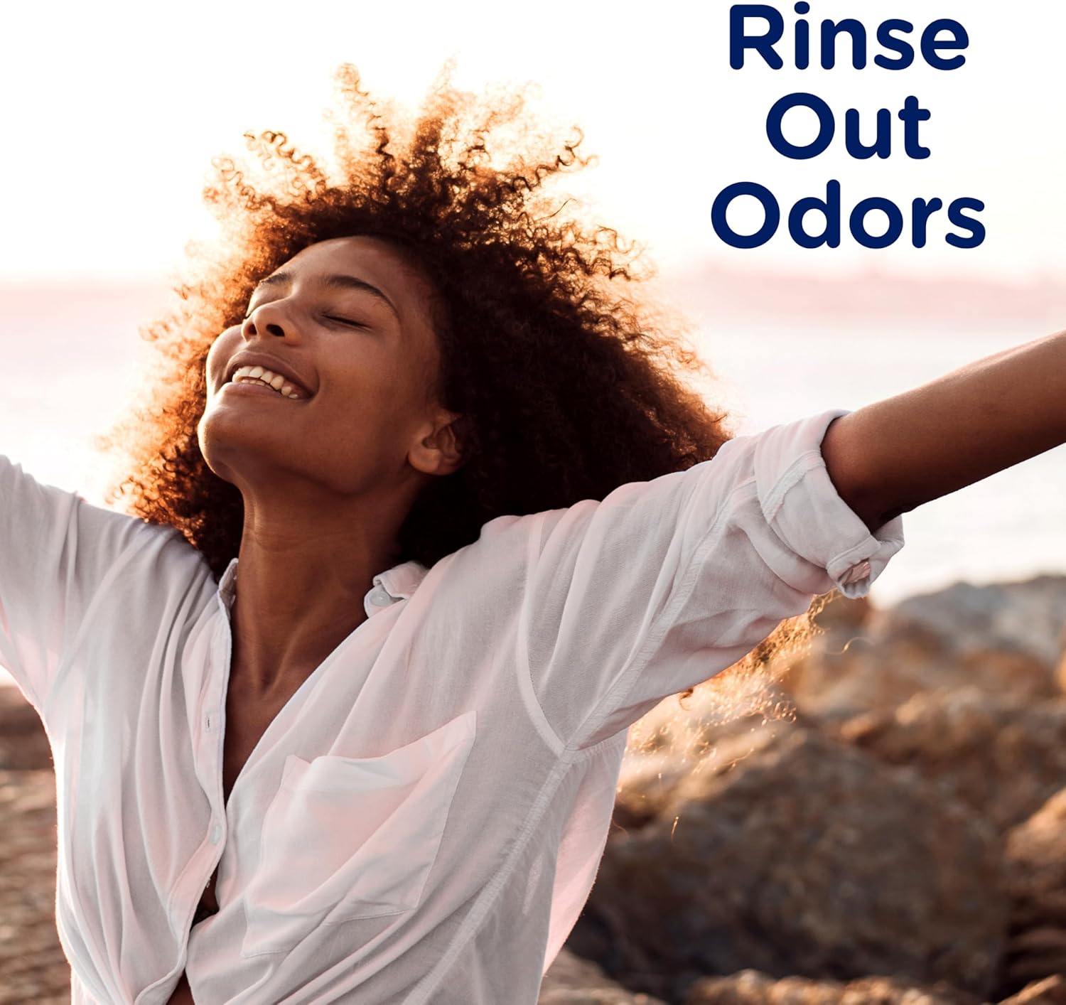 Downy Rinse Laundry Odor Remover, Spring Breeze – Post-Hike Laundry Refresh for Activewear and Trail Towels