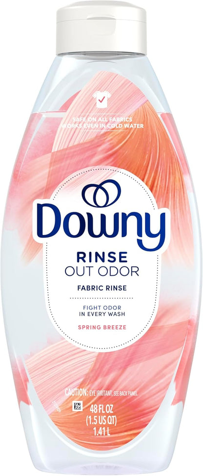 Downy Rinse Laundry Odor Remover, Spring Breeze – Post-Hike Laundry Refresh for Activewear and Trail Towels