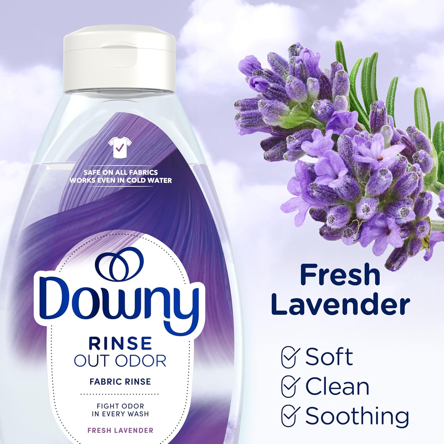 Downy RINSE & REFRESH Laundry Odor Remover – Light Lavender Scent for Yoga Room and Linen Closet