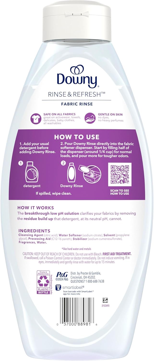 Downy RINSE & REFRESH Laundry Odor Remover – Light Lavender Scent for Yoga Room and Linen Closet