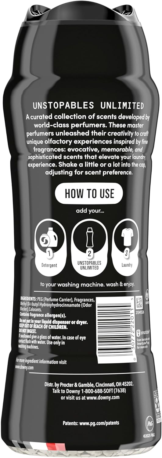 Downy Unstopables Unlimited Collection No. 24 Cashmere In-Wash Scent Beads – Mindful Bedtime Ritual for Better Sleep, 21.1 oz