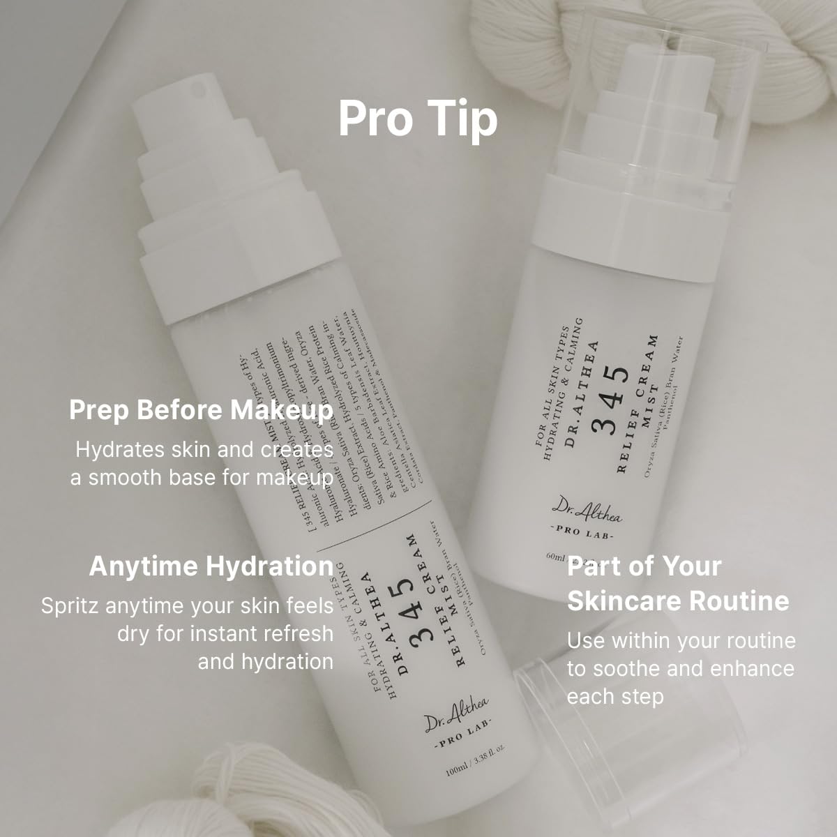 Dr.Althea 345 Relief Cream Mist – Sensitive Skin Friendly Vegan Skincare Gift for Her Housewarming and Holidays