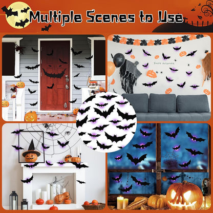 DR.DUDU Battery-Operated Bat Lights – Worry-Free Halloween Wall Art for Trick-or-Treat Entryways
