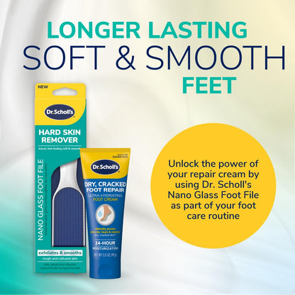 Dr. Scholl's Nano Glass Foot File – Thoughtful Birthday Gift for Her, At-Home Pedicure Self-Care