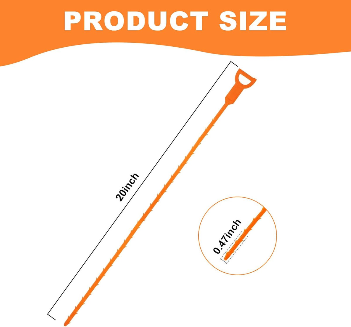 Drain Snake Clog Remover - Fast Acting Drain Hair Puller for Apartment Bathroom and Kitchen Sinks