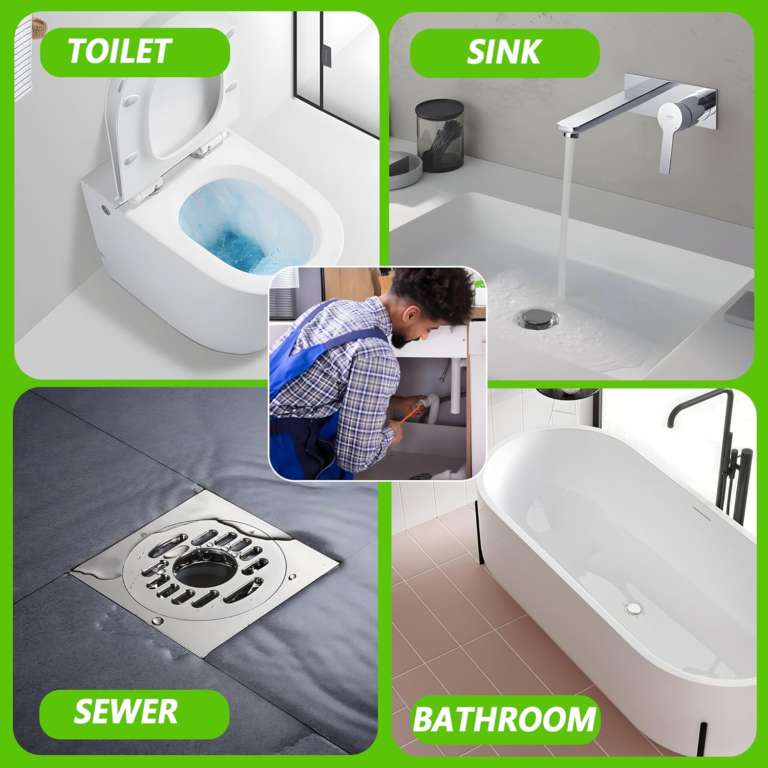 Drain Snake Set - Sleek Bathroom and Kitchen Accessory That Keeps Your Sinks Picture-Perfect