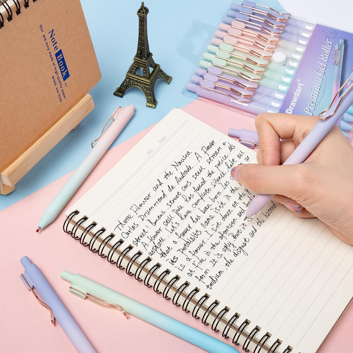 Drawdart Smooth Writing Pens – Mother's Day Gift for Journaling, 12 Pack Smear-Proof Fine Tip Pens