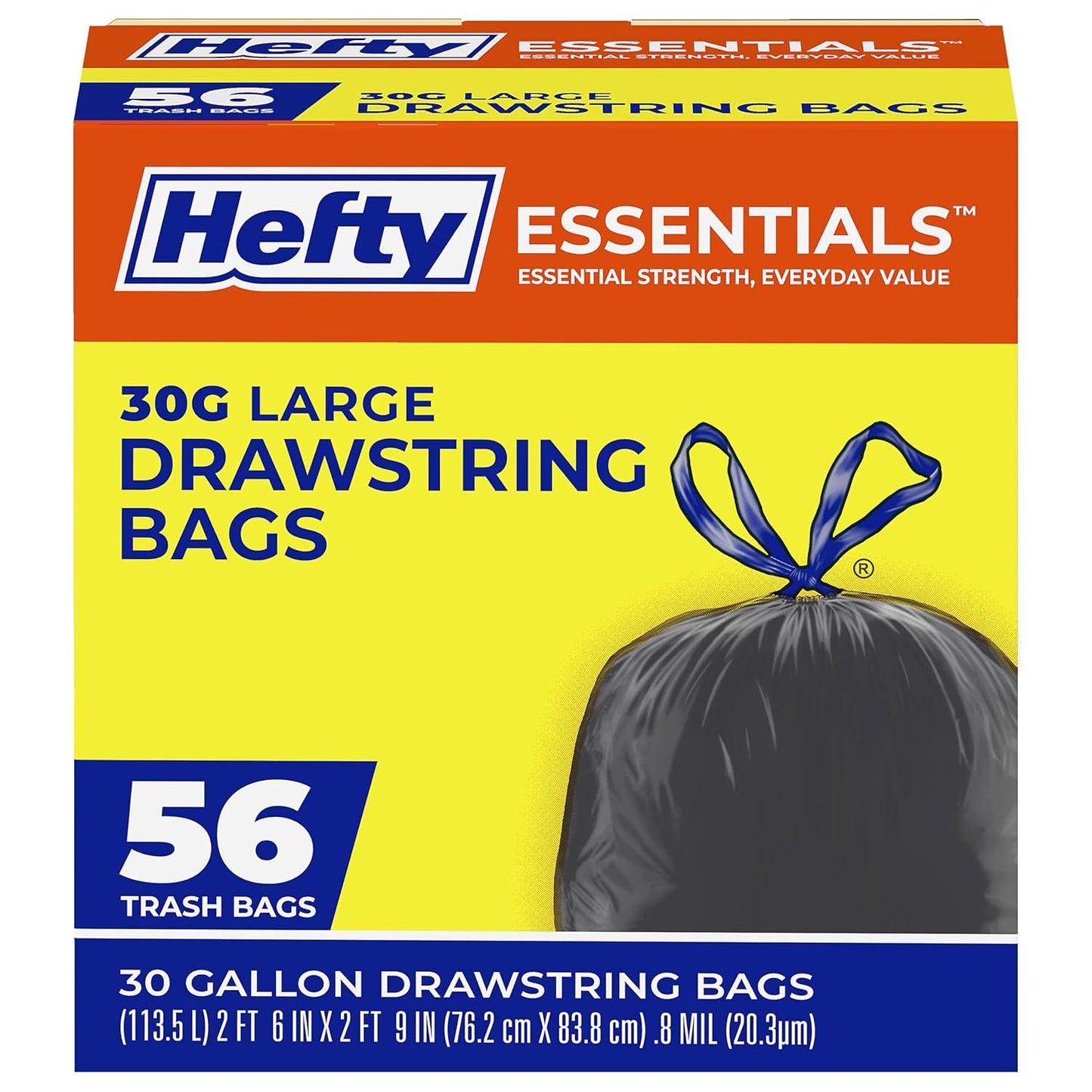 drawstring closure for easy lifting, tying, and carrying