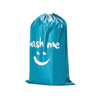 drawstring closure with plastic cord lock for spill-proof transport