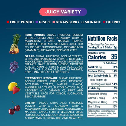DripDrop Hydration - Juicy Variety Electrolyte Powder Packets - Thoughtful Wellness Gift for Fitness Lovers and Frequent Travelers