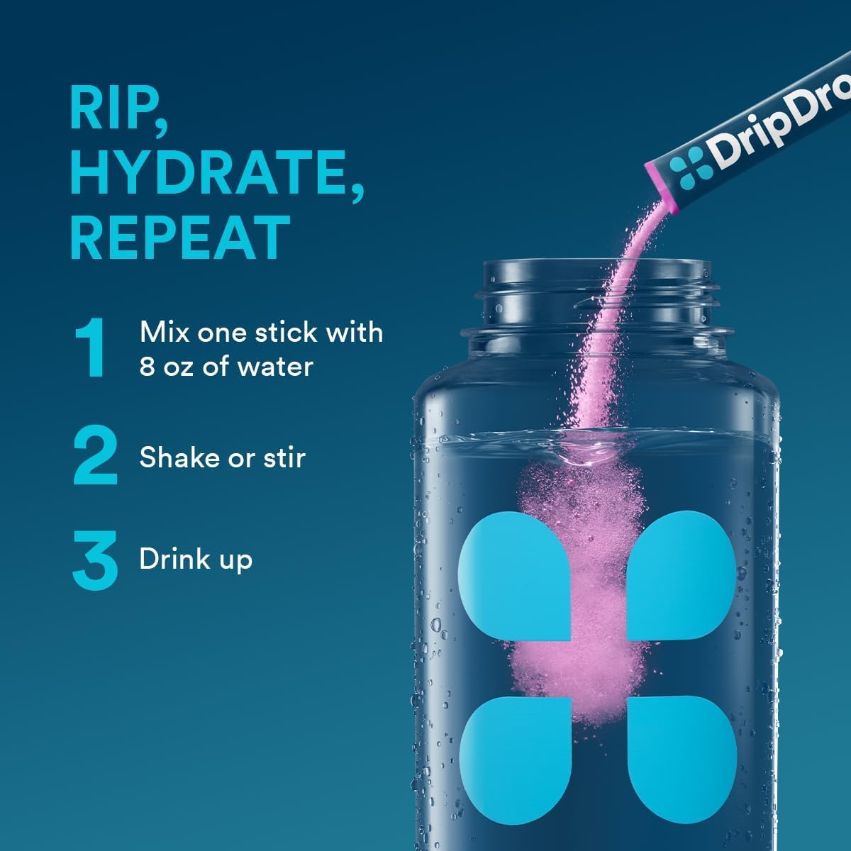 DripDrop Hydration Powder - Office Desk Electrolytes for Focused Workdays, Long Meetings, and Commute Hydration