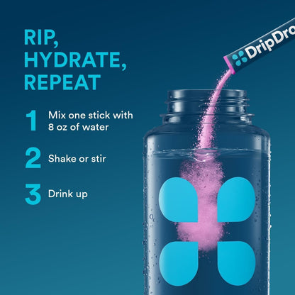DripDrop Hydration Powder - Office Desk Electrolytes for Focused Workdays, Long Meetings, and Commute Hydration