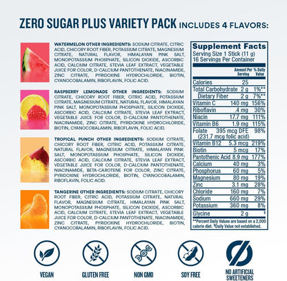 DripDrop Zero Sugar Plus - Thoughtful Birthday Gift for Mom, Doctor-Developed Electrolyte Sticks