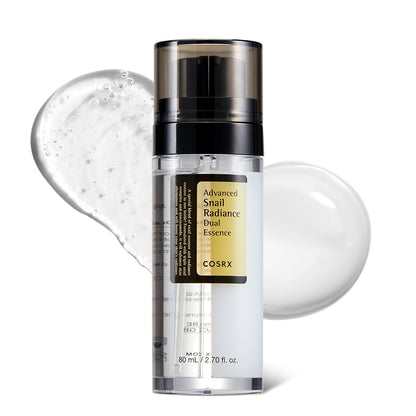 dual-chamber pump dispensing clear essence and cream essence simultaneously