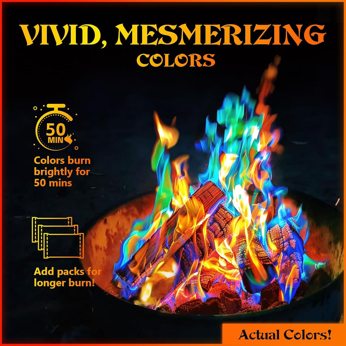 dual compatibility with indoor wood-burning fireplaces and outdoor fire pits, bonfires, and campfires