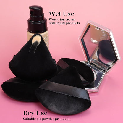 dual dry-and-damp functionality for powder or cream/liquid formulas