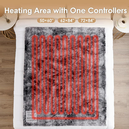 dual independent controllers on queen (84x90) and king (100x90) sizes