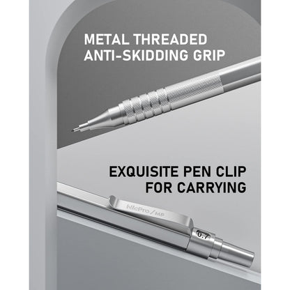 dual lead sizes: 0.5mm for fine detail and 0.7mm for general writing