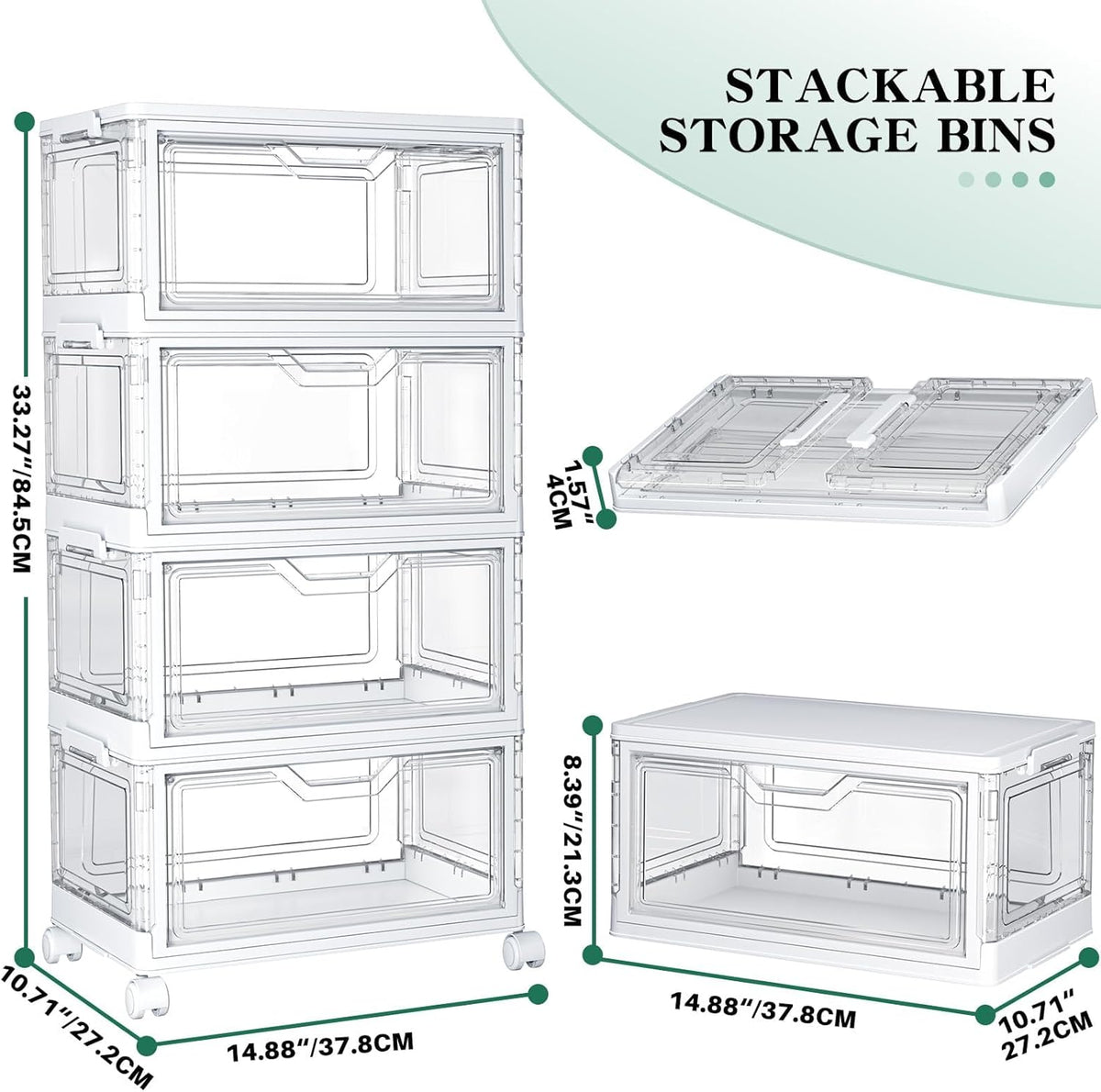 dual opening with magnetic front door plus removable top lid