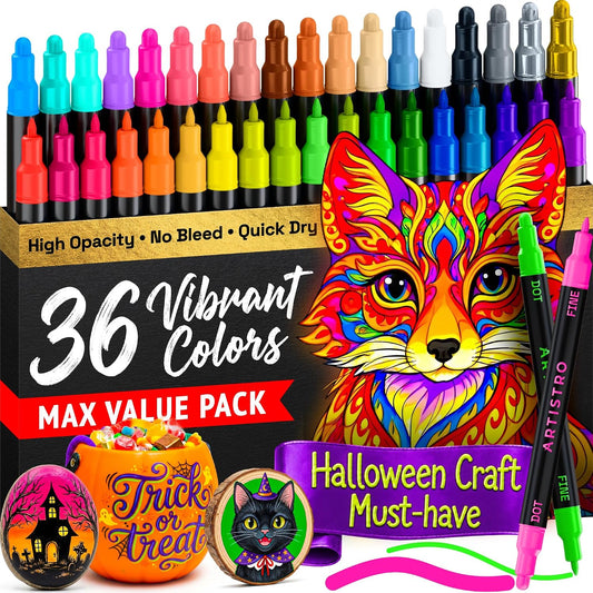 dual-tip design: 1mm fine tip for detail work plus 1-5mm dot tip for patterns and decorative accents