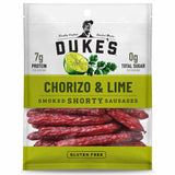 Duke's Pork Chorizo & Lime Smoked Shorty Sausages – High-Protein Low-Sugar Snack for Macro Tracking, 5 oz Bag