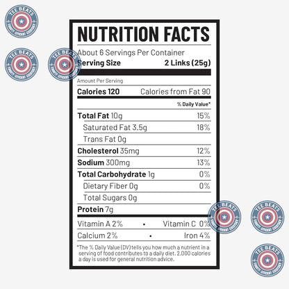 Duke's Pork Chorizo & Lime Smoked Shorty Sausages – High-Protein Low-Sugar Snack for Macro Tracking, 5 oz Bag