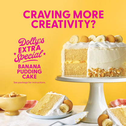 Duncan Hines Dolly Parton's Favorite Banana Flavored Cake Mix, 15.25 oz. – Pantry Staple for Efficient Potluck Prep