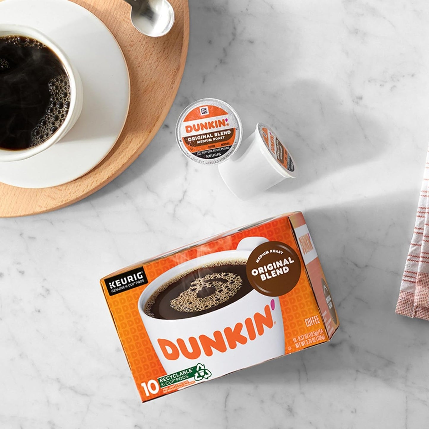 Dunkin' Original Blend Keurig Pods for Remote Work Productivity, Medium Roast Coffee to Power Study and Report Sessions
