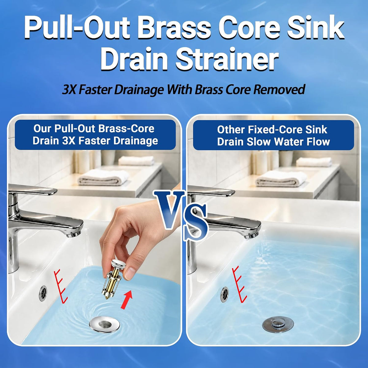 durable brass core construction with chrome-plated abs body