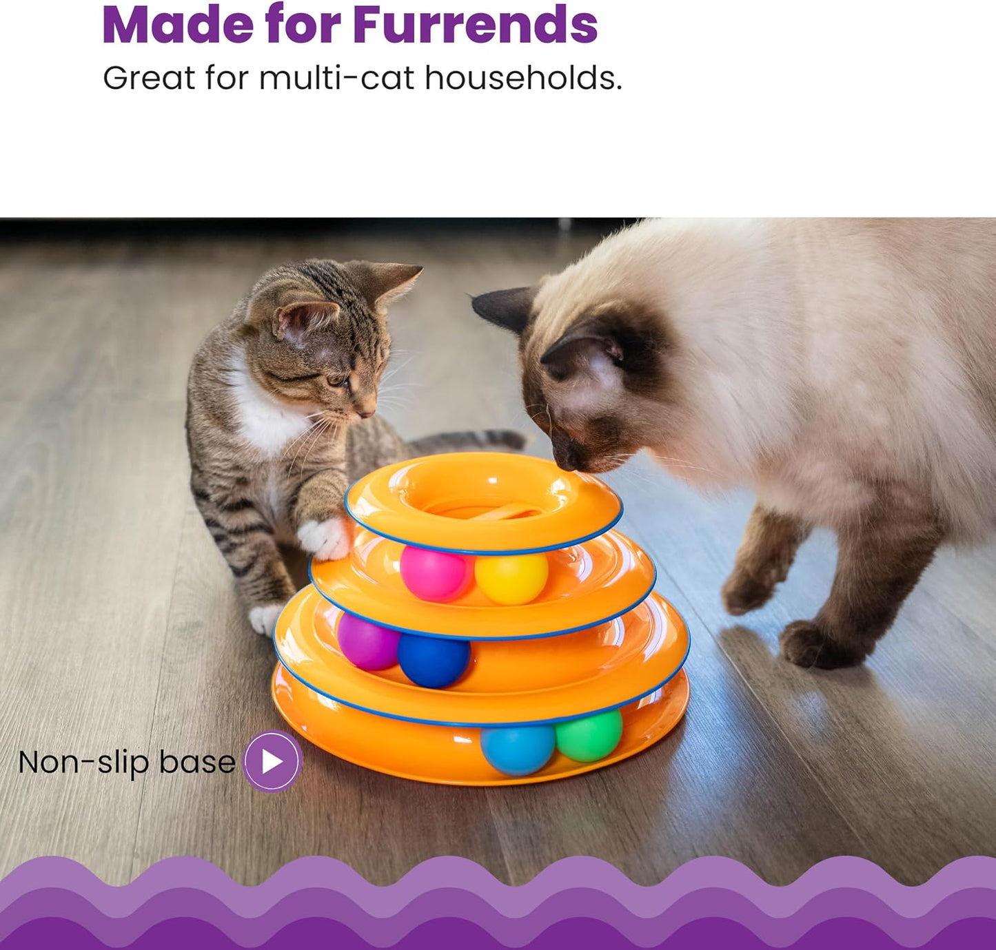durable plastic construction rated for multi-cat daily use