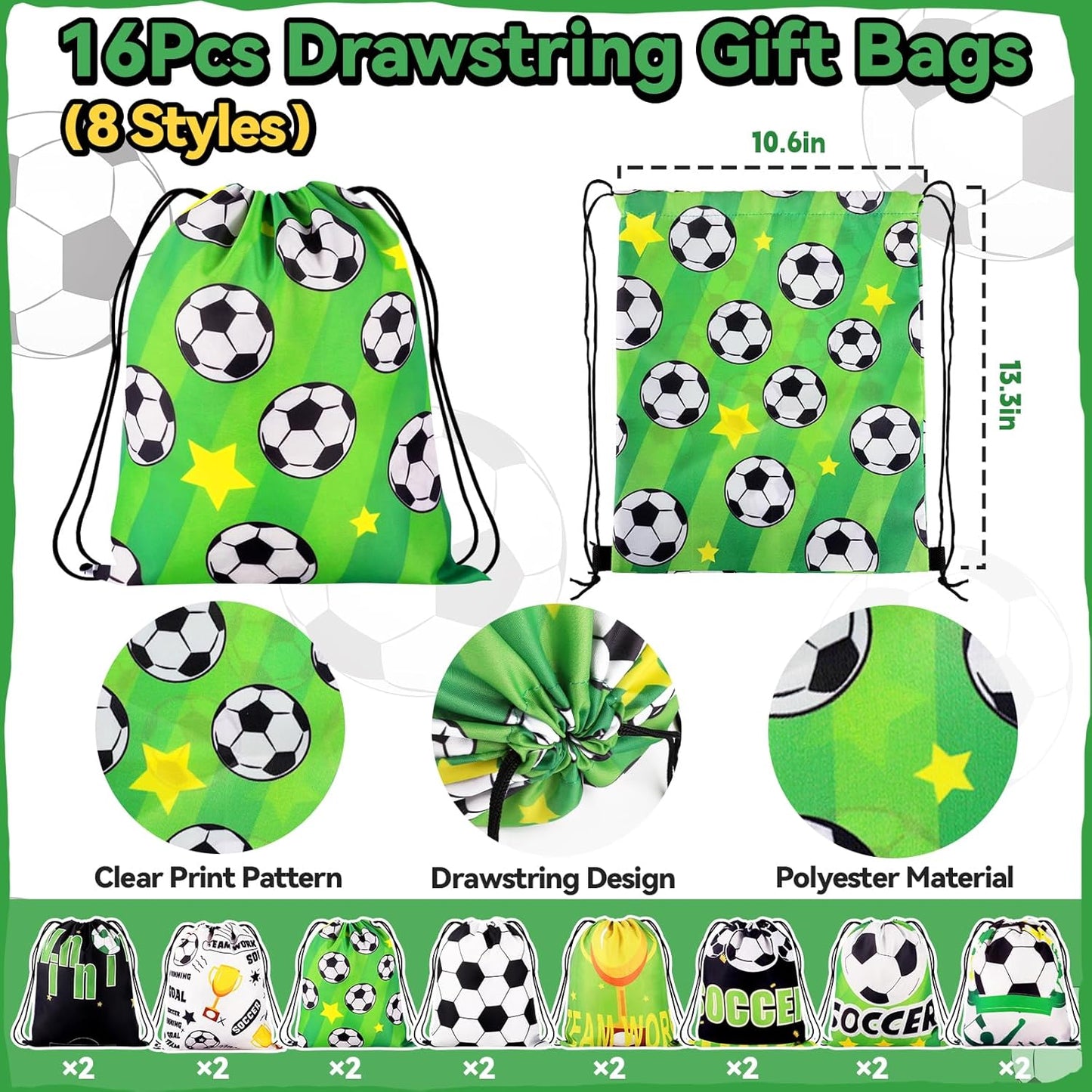 durable silicone wristbands in black and green soccer colorways