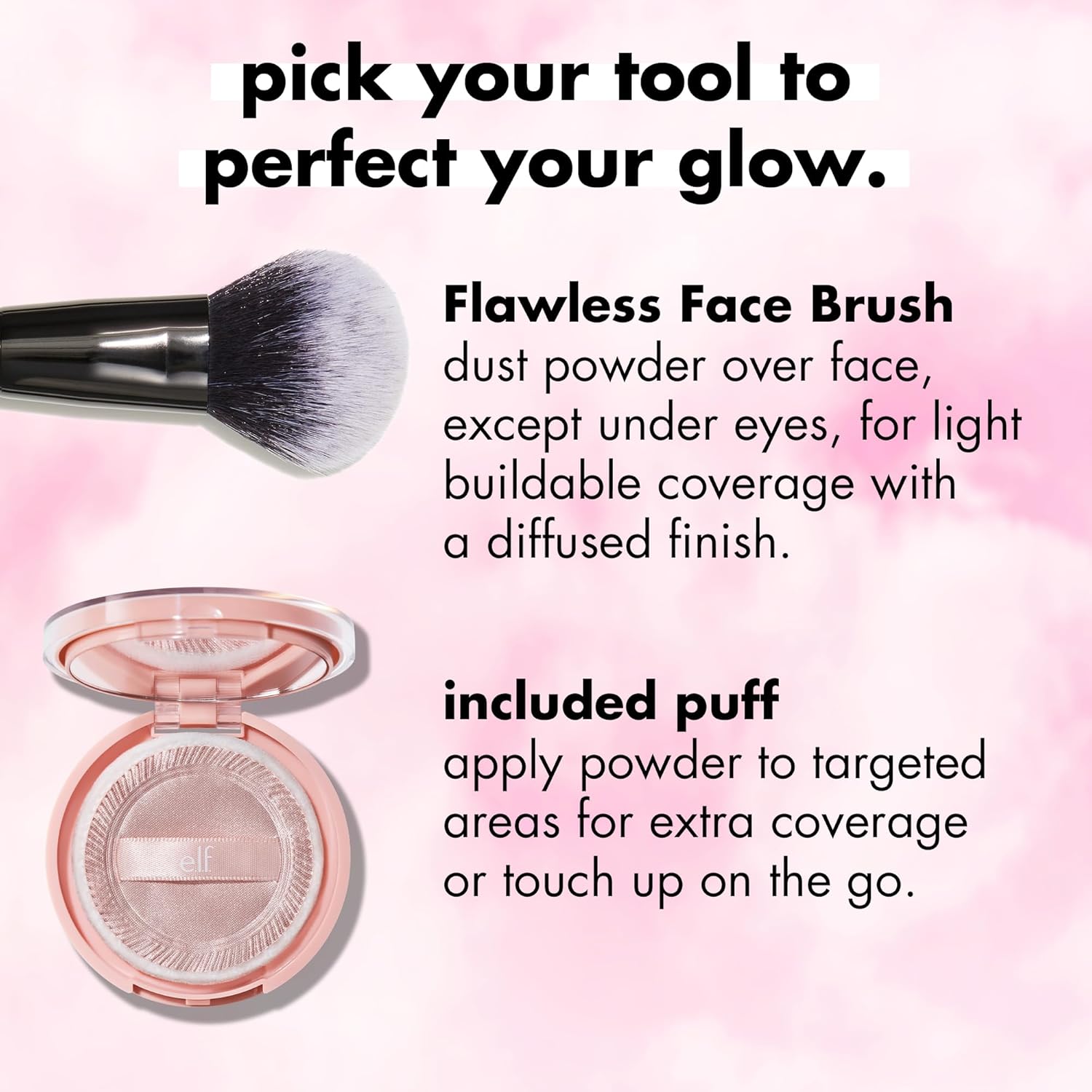 e.l.f. Halo Glow Powder Filter — Self-Care Vanity Ritual, Skin-Loving Vegan Setting Powder for Mindful Mornings