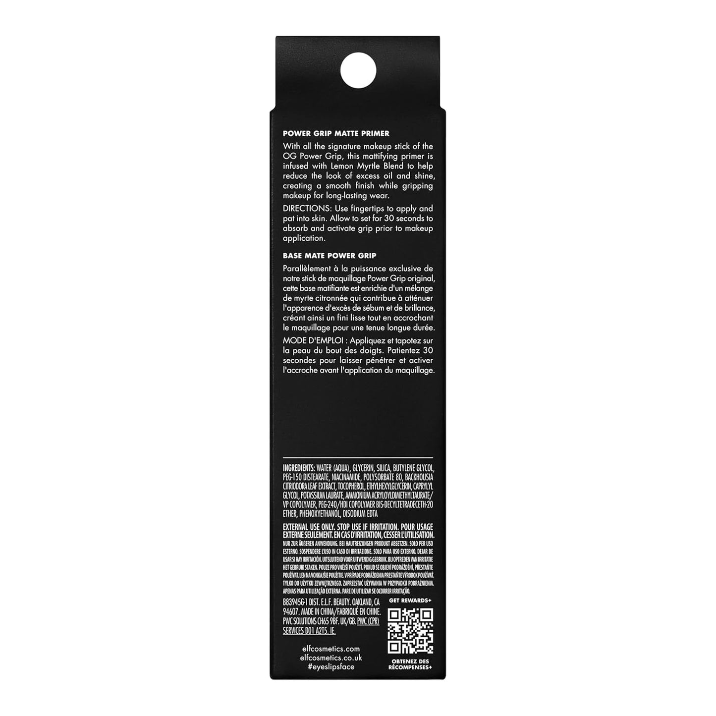 e.l.f. Power Grip Matte Primer – Thoughtful Birthday Gift for Her, Affordable Drugstore Primer with Matte Hydrating Finish