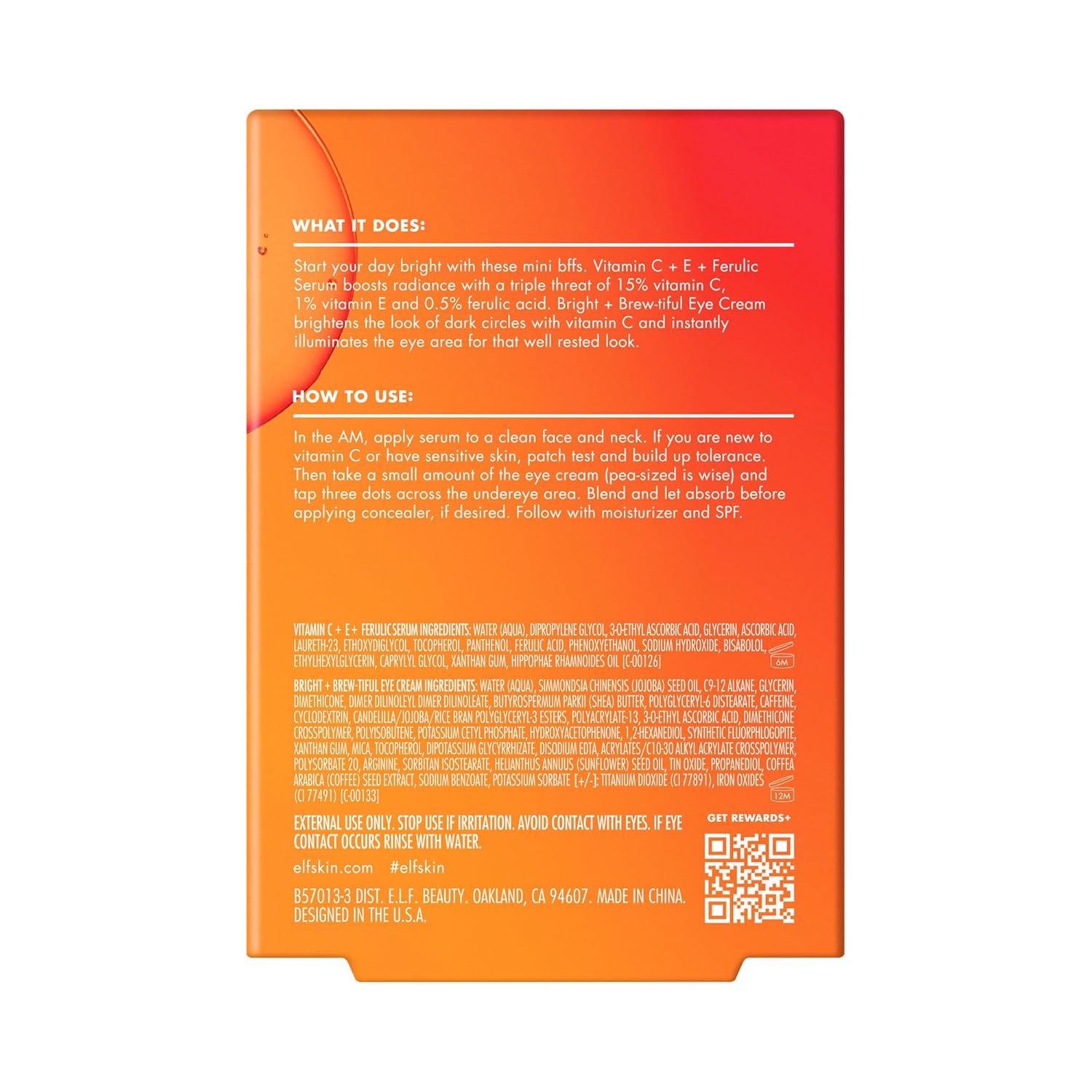 e.l.f. SKIN Brightest Besties Duo – Two-Step Minimalist Skincare Routine, Clean Brightening Duo