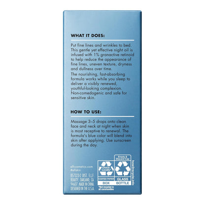 e.l.f. SKIN Youth Boosting Blue-ty Sleep Night Oil – Clean, Fragrance-Free Night Step for a Minimal Vanity