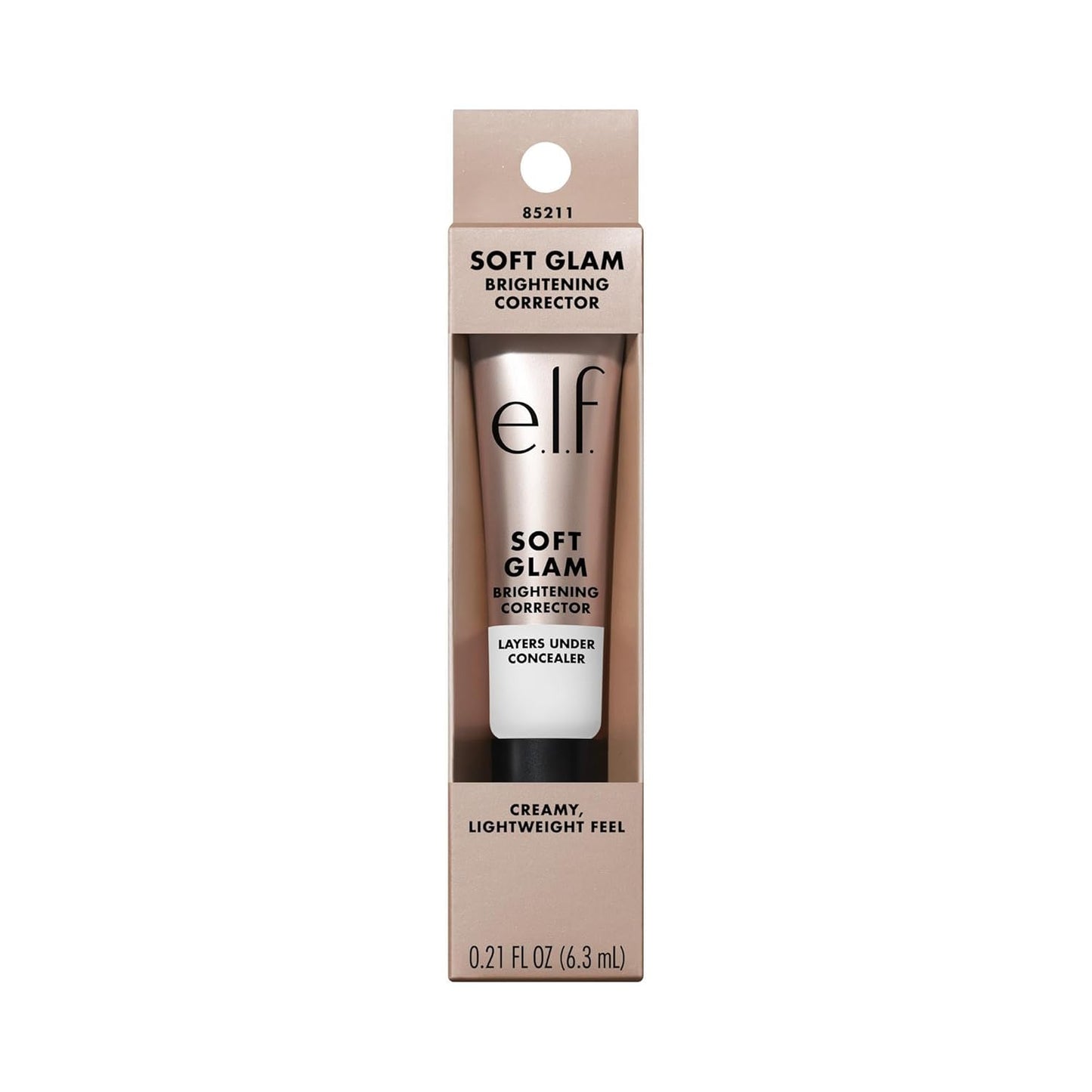 e.l.f. Soft Glam Brightening Corrector – Clean Beauty Vanity Essential, One-Tube Under-Eye Neutralizer