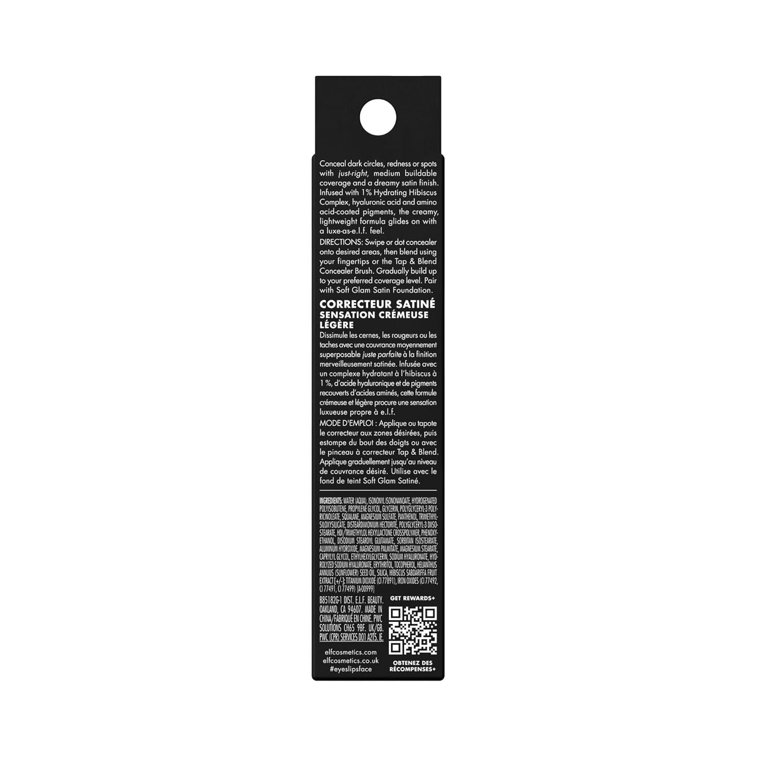 e.l.f. Soft Glam Satin Concealer, One-Step Under-Eye Coverage for Clutter-Free Minimalist Vanities