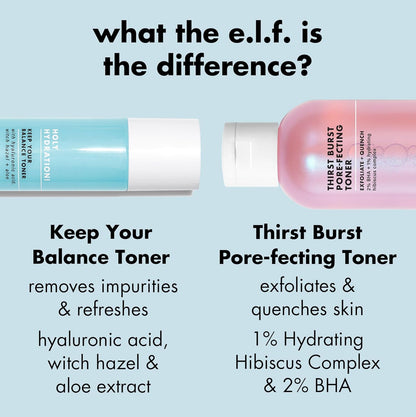 e.l.f. Thirst Burst Pore-fecting Toner – Clean Vanity Essential for an Uncluttered Skincare Shelf