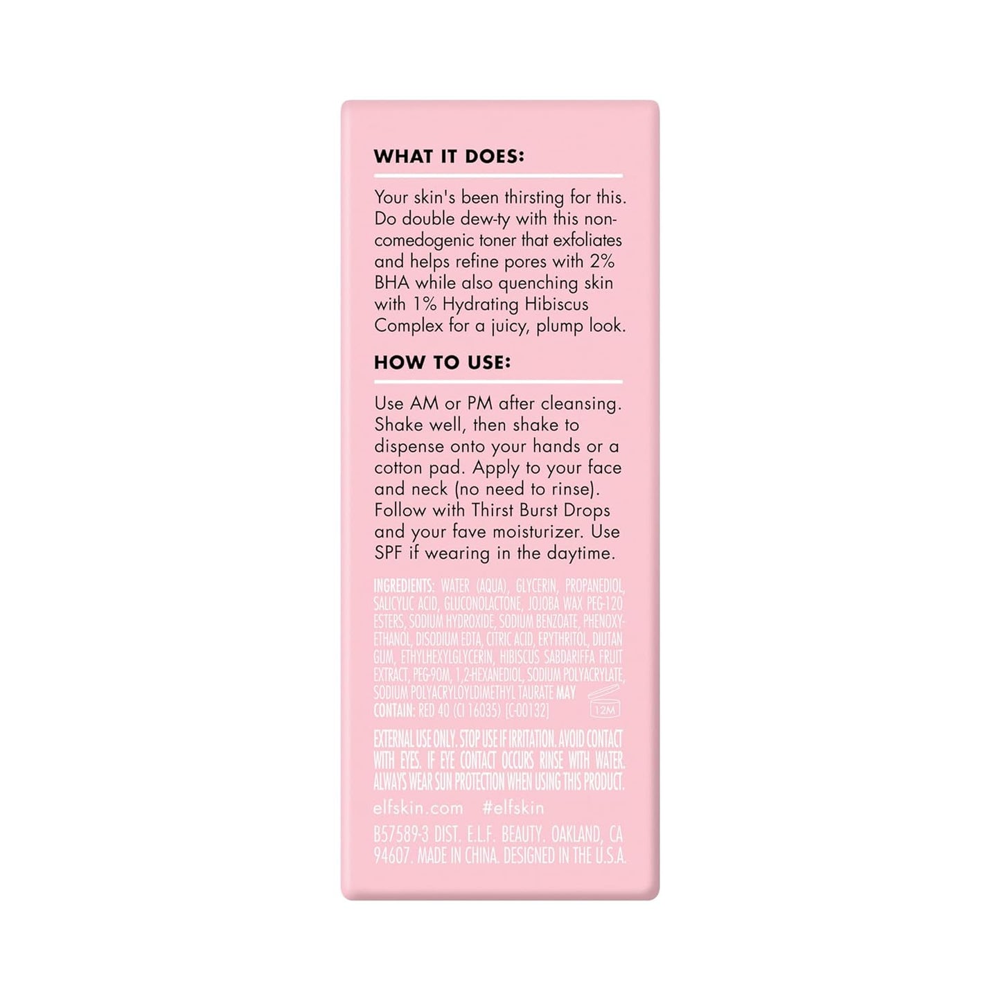 e.l.f. Thirst Burst Pore-fecting Toner – Clean Vanity Essential for an Uncluttered Skincare Shelf