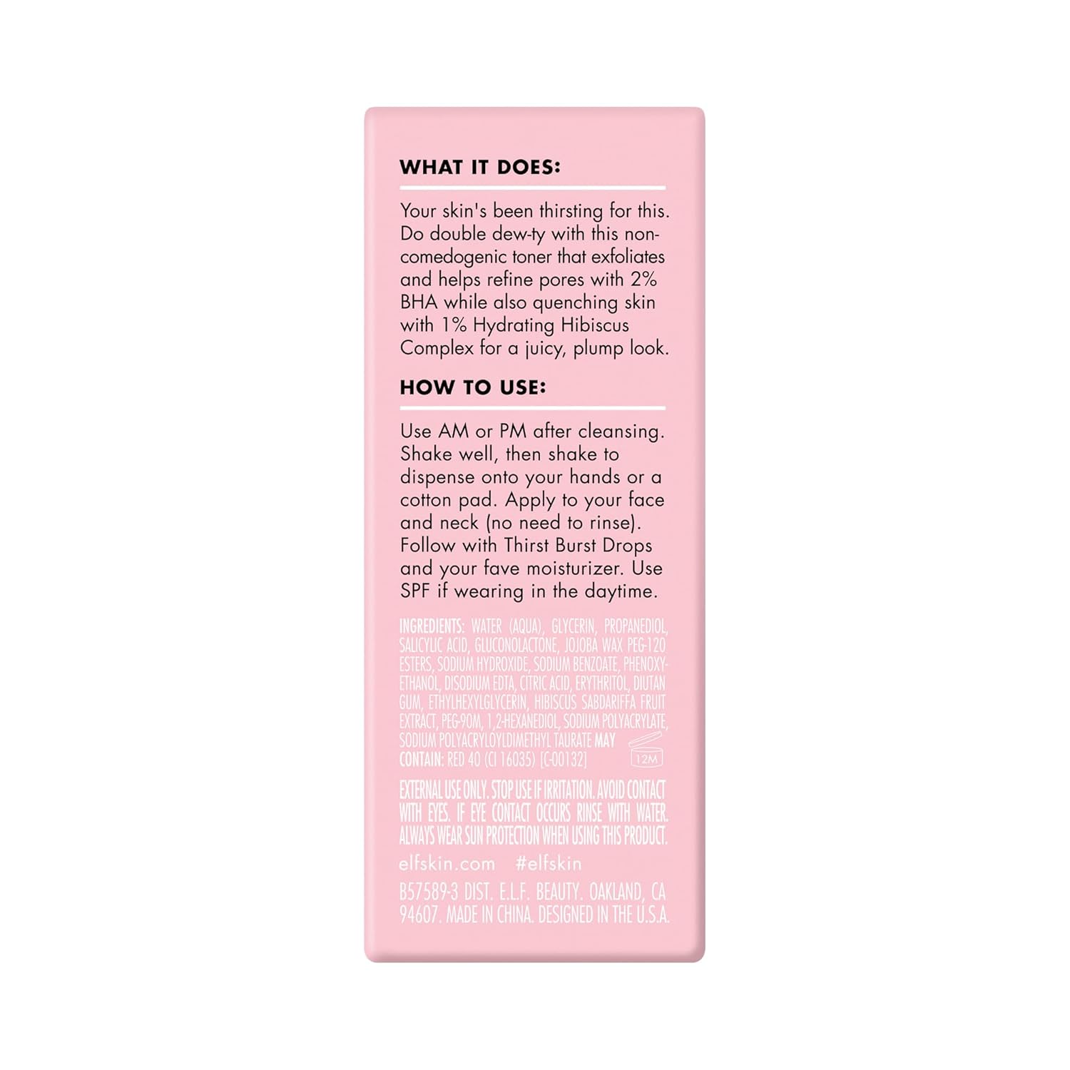 e.l.f. Thirst Burst Pore-fecting Toner – Clean Vanity Essential for an Uncluttered Skincare Shelf