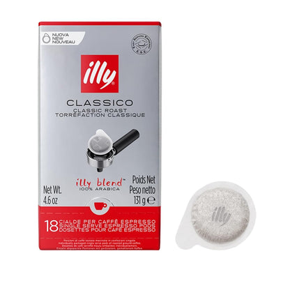 e.s.e. (easy serving espresso) paper-filter pods, 18 per box, 100% arabica